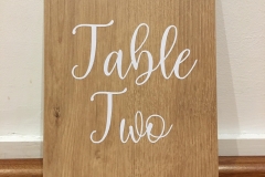 Table signs