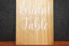 Bridal Table sign
